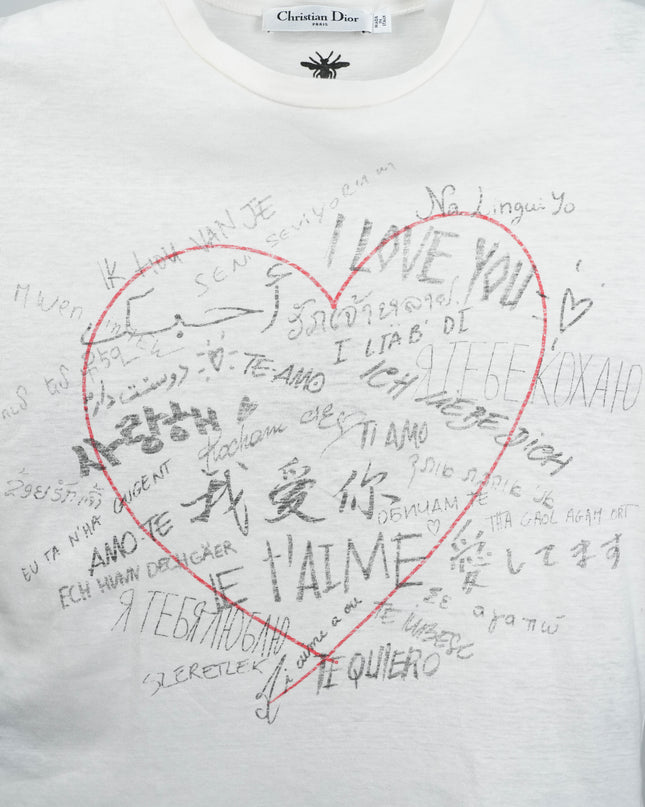 HEART & LETTER GRAFFITI TEE SIZE S