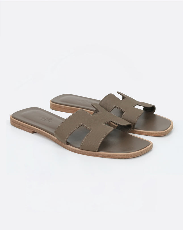 ORAN LEATHER SANDALS SIZE 37 LADIES BROWN