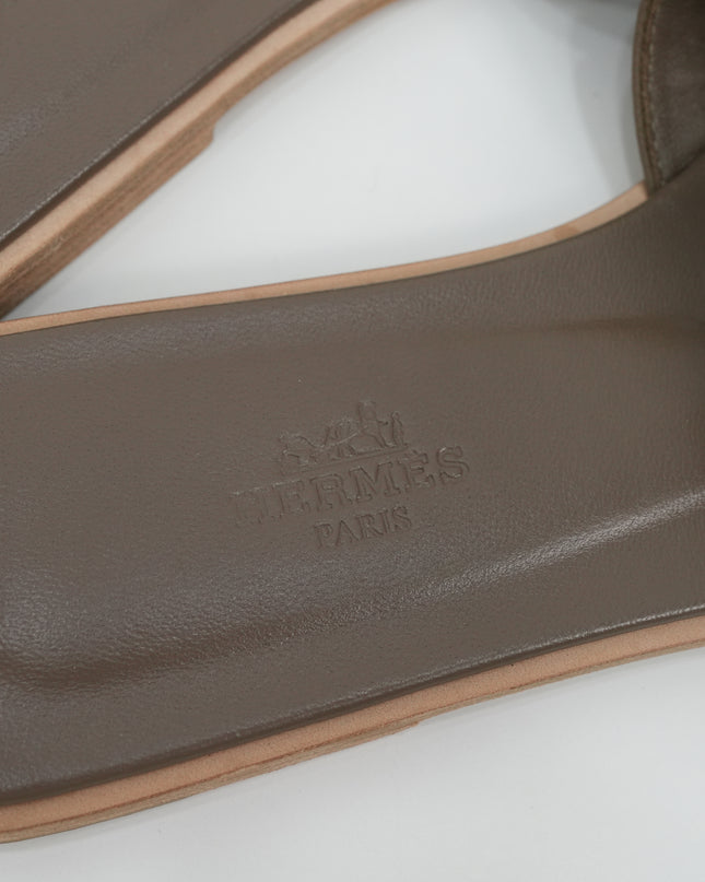 ORAN LEATHER SANDALS SIZE 37 LADIES BROWN