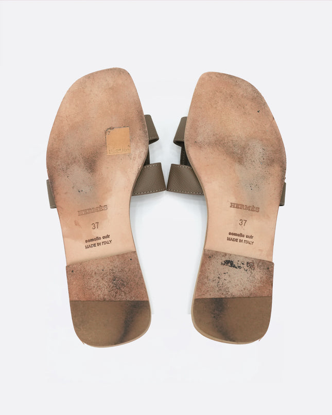 ORAN LEATHER SANDALS SIZE 37 LADIES BROWN