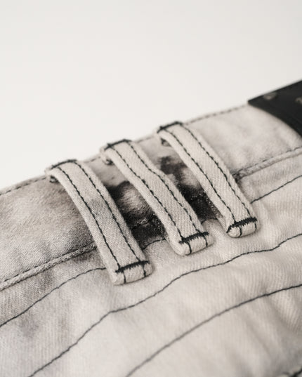 RIPPED BIKER JEANS SIZE 29