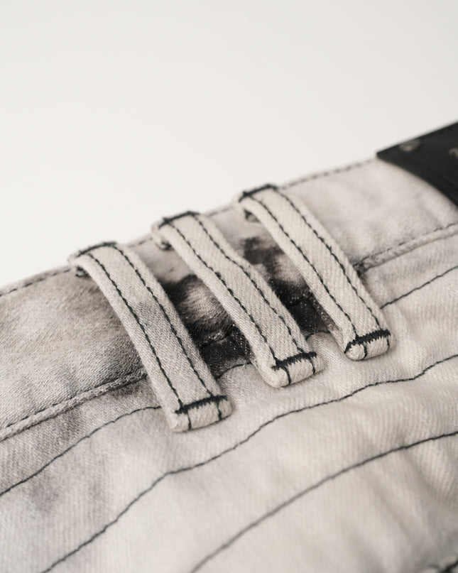 RIPPED BIKER JEANS SIZE 29