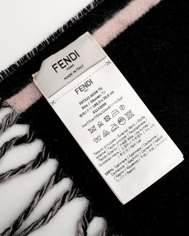 Fendi Logo Scarf Cashmere