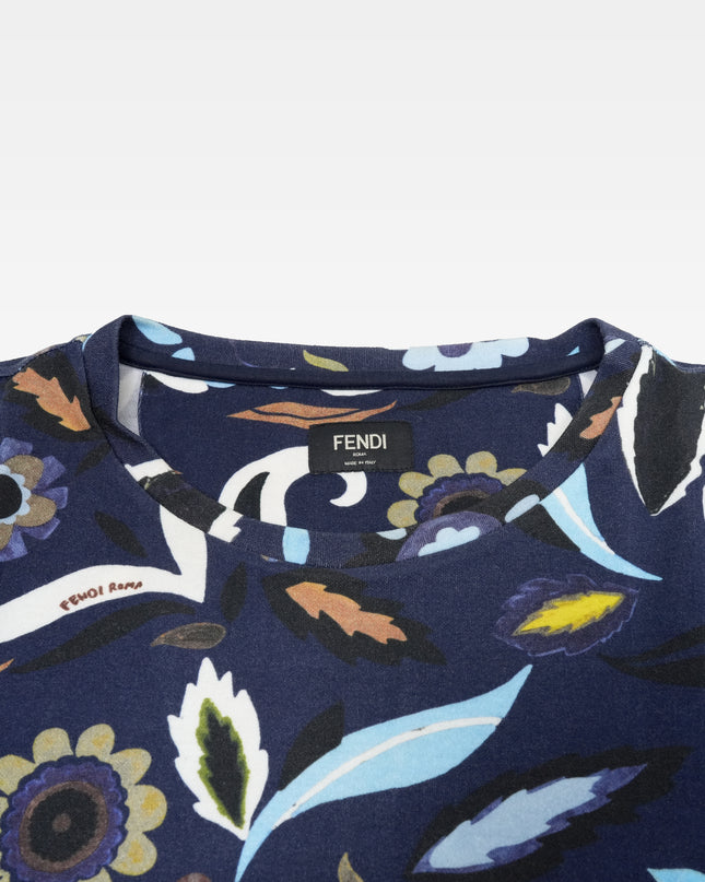 MEN'S MULTICOLOR FLORAL PRINTED COTTON T-SHIRT