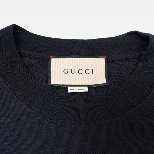 '25 ESCHATOLOGY and GUCCI LOVED' PRINT COTTON T-SHIRT