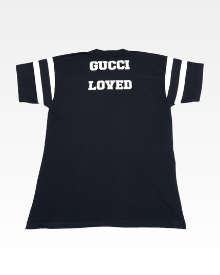 '25 ESCHATOLOGY and GUCCI LOVED' PRINT COTTON T-SHIRT