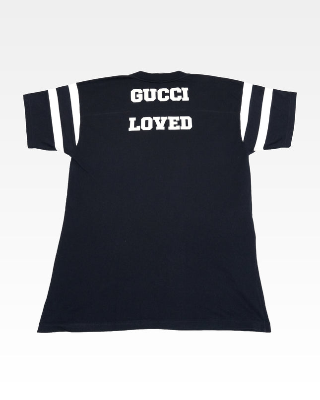 '25 ESCHATOLOGY and GUCCI LOVED' PRINT COTTON T-SHIRT