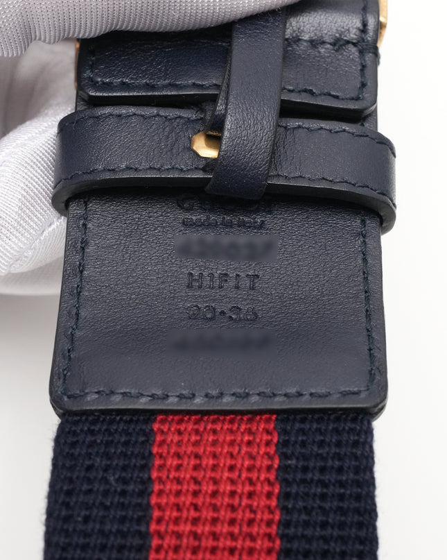 Gucci Belt Navy x Red