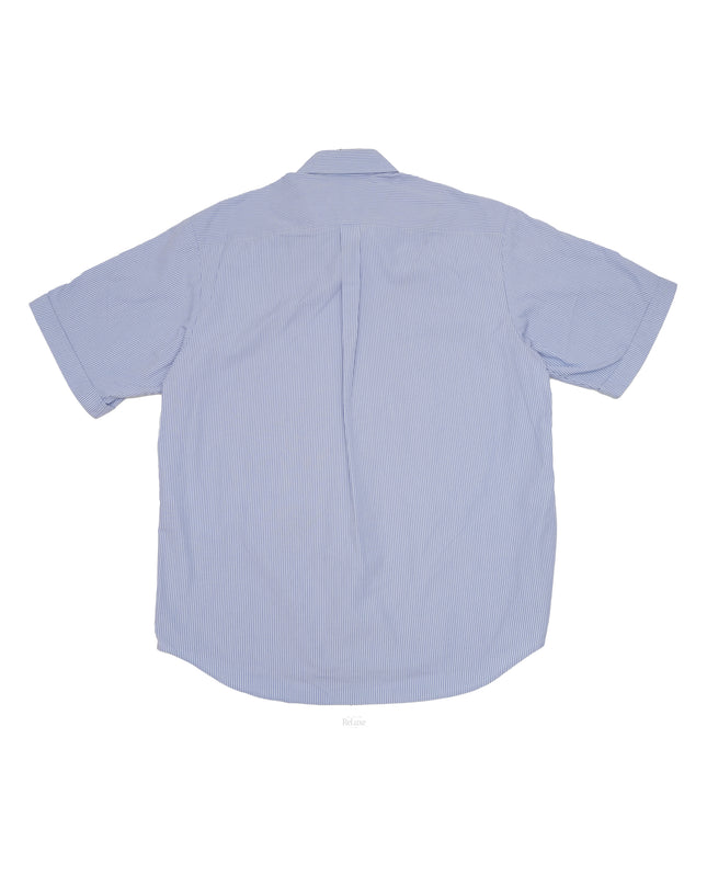 EMBROIDERY LOGO COTTON SHIRT BLUE