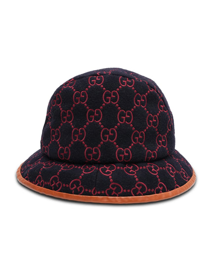 Gucci GG Bucket Hat Navy X Red