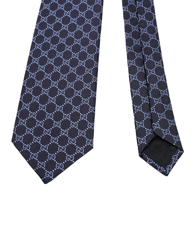 GUCCISSIMA NECKTIE SILK NAVY X BLUE