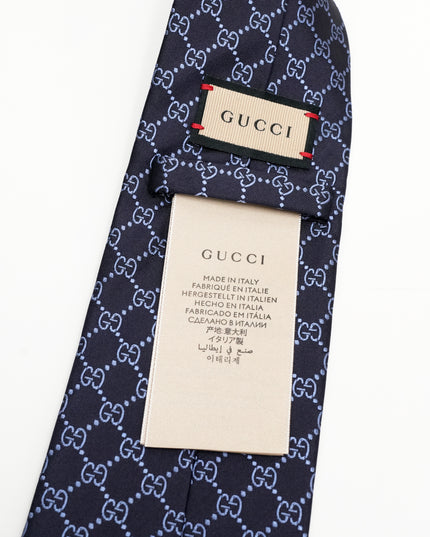 GUCCISSIMA NECKTIE SILK NAVY X BLUE