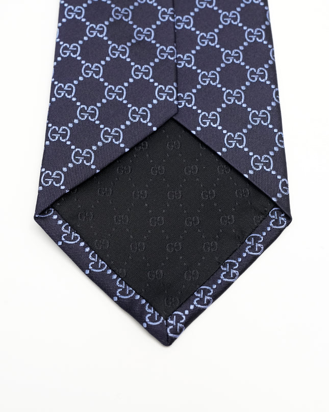 GUCCISSIMA NECKTIE SILK NAVY X BLUE