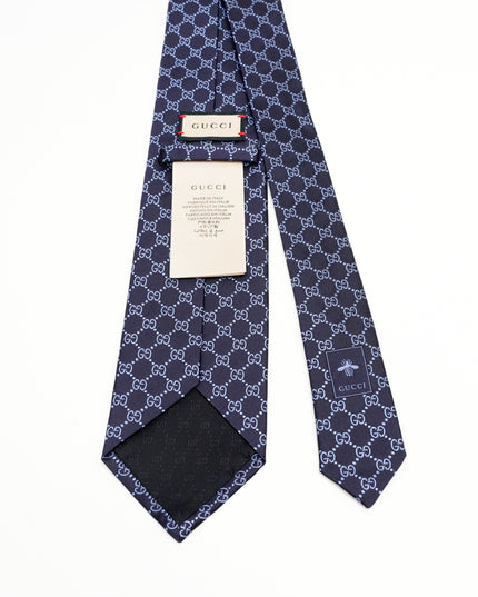 GUCCISSIMA NECKTIE SILK NAVY X BLUE