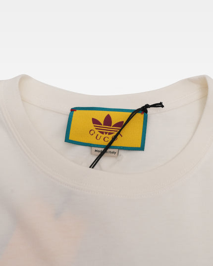 COTTON T-SHIRT M RED X WHITE