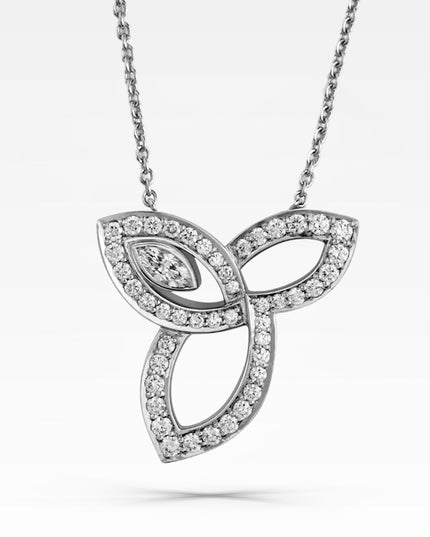 LILY CLUSTER DIAMOND PENDANT LARGE