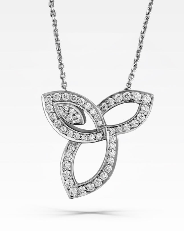 LILY CLUSTER DIAMOND PENDANT LARGE