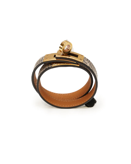 LIZARD KELLY DOUBLE TOUR BRACELET OMBRE SIZE S
