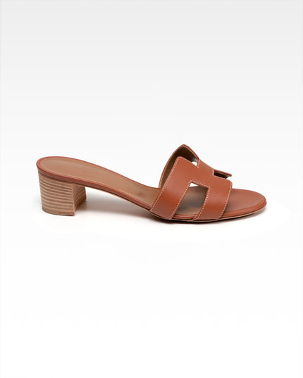 OASIS LEATHER SANDALS LADIES BROWN