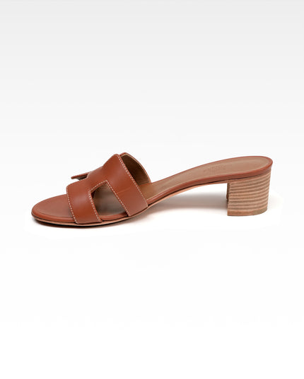 OASIS LEATHER SANDALS LADIES BROWN