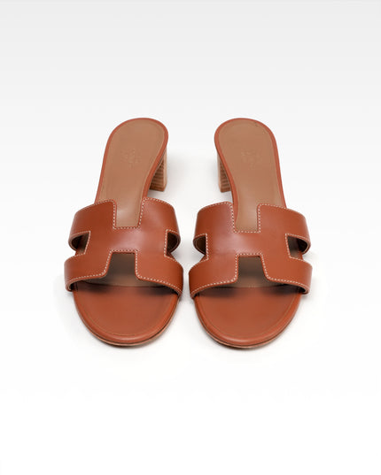 OASIS LEATHER SANDALS LADIES BROWN