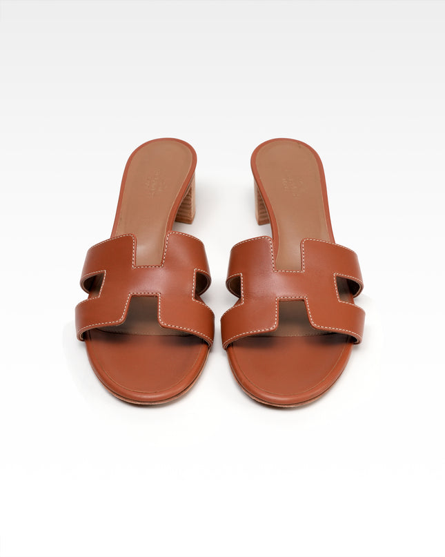 OASIS LEATHER SANDALS LADIES BROWN