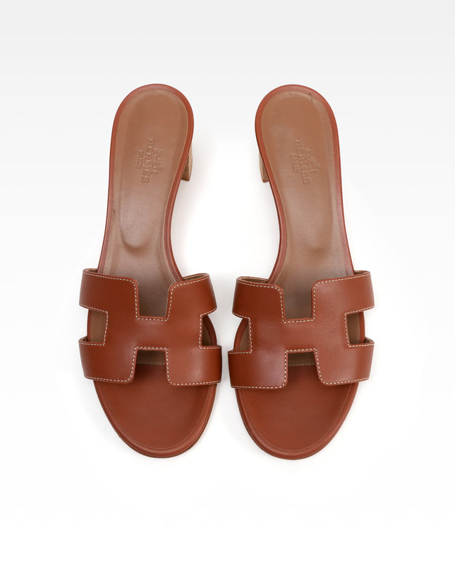 OASIS LEATHER SANDALS LADIES BROWN