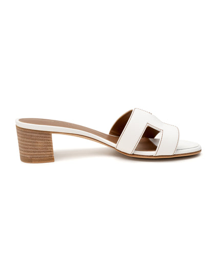 OASIS LEATHER SANDAL WHITE SIZE 37 WITH BOX