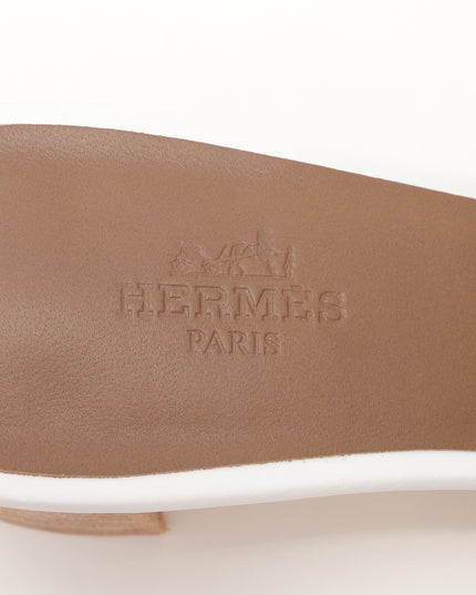 OASIS LEATHER SANDAL WHITE SIZE 37 WITH BOX