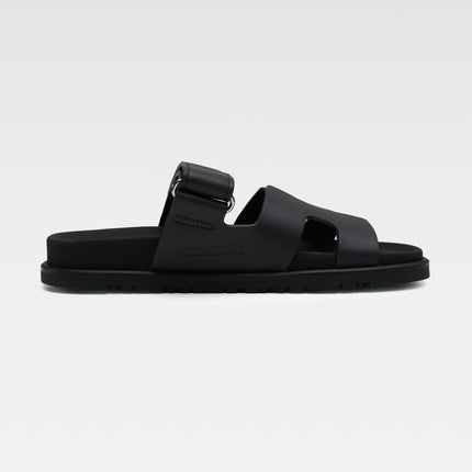 CHYPRE LEATHER SANDALS LADIES BLACK VELCRO STRAP
