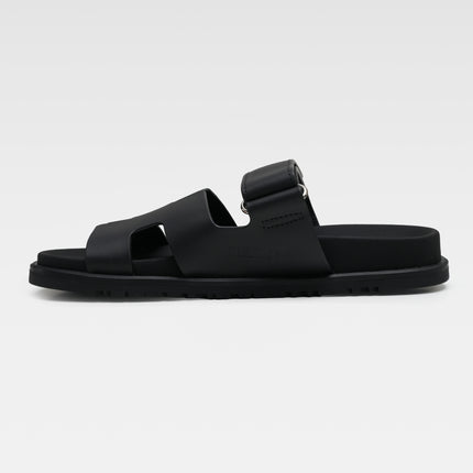 CHYPRE LEATHER SANDALS LADIES BLACK VELCRO STRAP