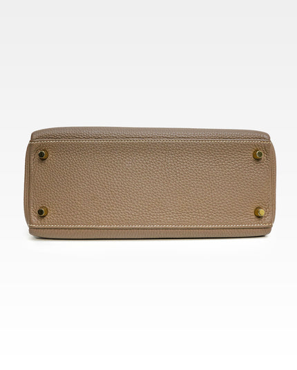 KELLY 28 ETOUPE WITH GOLD HARDWARE STAMP T