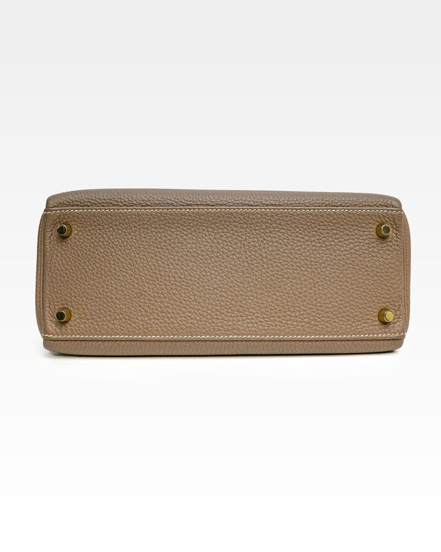 KELLY 28 ETOUPE WITH GOLD HARDWARE STAMP T