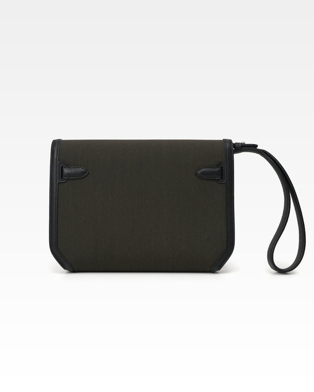 KELLY DEPECHE 25 WOLLYCOT CANVAS TOGO PALADIUM HARDWARE POUCH