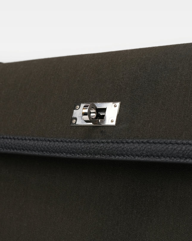 KELLY DEPECHE 25 WOLLYCOT CANVAS TOGO PALADIUM HARDWARE POUCH