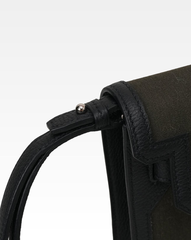 KELLY DEPECHE 25 WOLLYCOT CANVAS TOGO PALADIUM HARDWARE POUCH