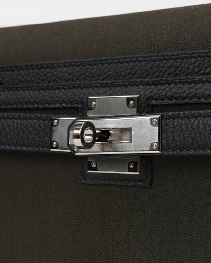 KELLY DEPECHE 25 WOLLYCOT CANVAS TOGO PALADIUM HARDWARE POUCH