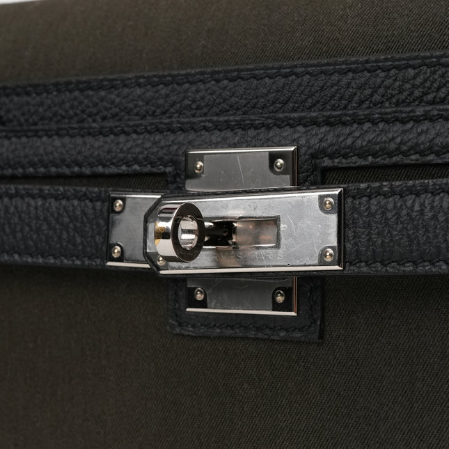 KELLY DEPECHE 25 WOLLYCOT CANVAS TOGO PALADIUM HARDWARE POUCH