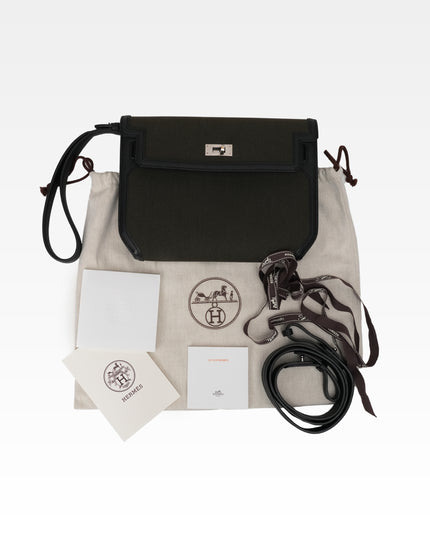 KELLY DEPECHE 25 WOLLYCOT CANVAS TOGO PALADIUM HARDWARE POUCH
