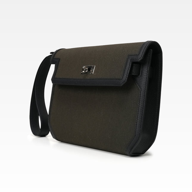 KELLY DEPECHE 25 WOLLYCOT CANVAS TOGO PALADIUM HARDWARE POUCH