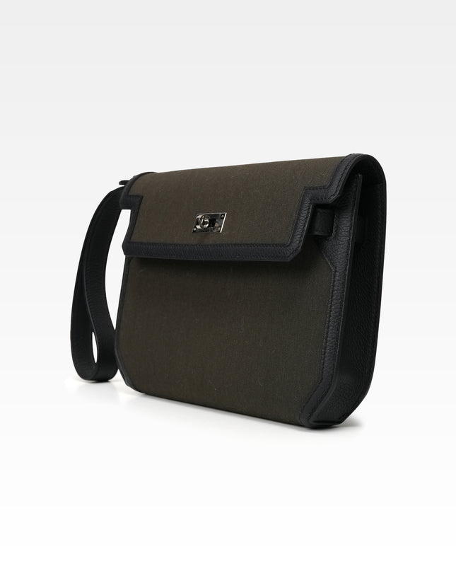 KELLY DEPECHE 25 WOLLYCOT CANVAS TOGO PALADIUM HARDWARE POUCH