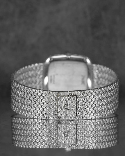 VINTAGE WHITEGOLD FULL PAVE DIAMOND & SAPPHIRE DIAL (WATCH ONLY)