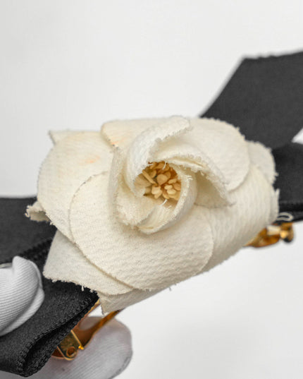 CAMELIA HAIR CLIP BLACK X WHITE