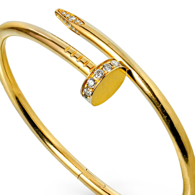 JUSTE UN CLOU BRACELET 18K YELLOWGOLD WITH 32 BRILLIANT CUT DIAMONDS (2019)