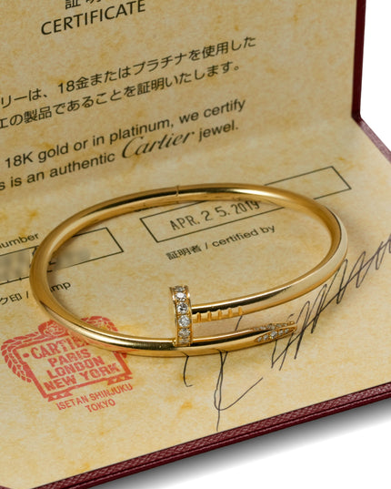 JUSTE UN CLOU BRACELET 18K YELLOWGOLD WITH 32 BRILLIANT CUT DIAMONDS (2019)