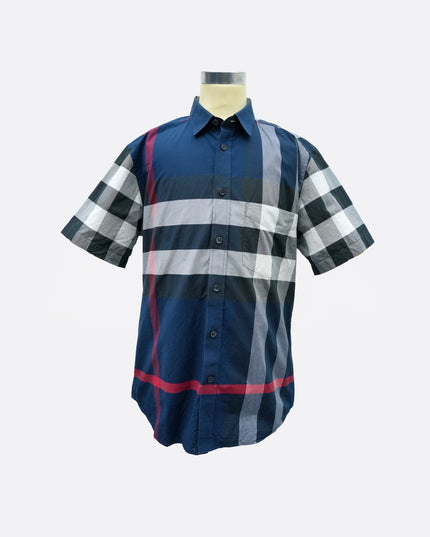 COTTON SHIRT NAVY BLUE - SIZE L