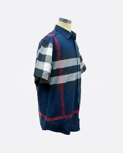 COTTON SHIRT NAVY BLUE - SIZE L