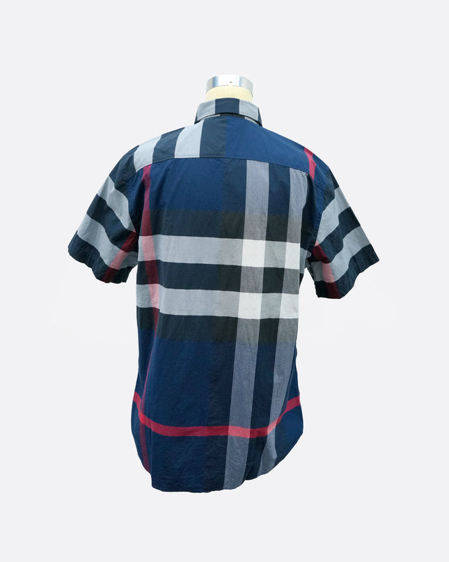 COTTON SHIRT NAVY BLUE - SIZE L