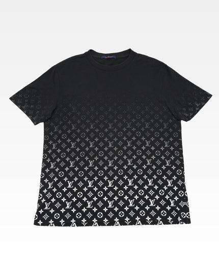 23SS COTTON T-SHIRT BLACK GRADIENT MONOGRAM