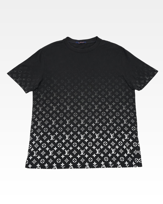 23SS COTTON T-SHIRT BLACK GRADIENT MONOGRAM